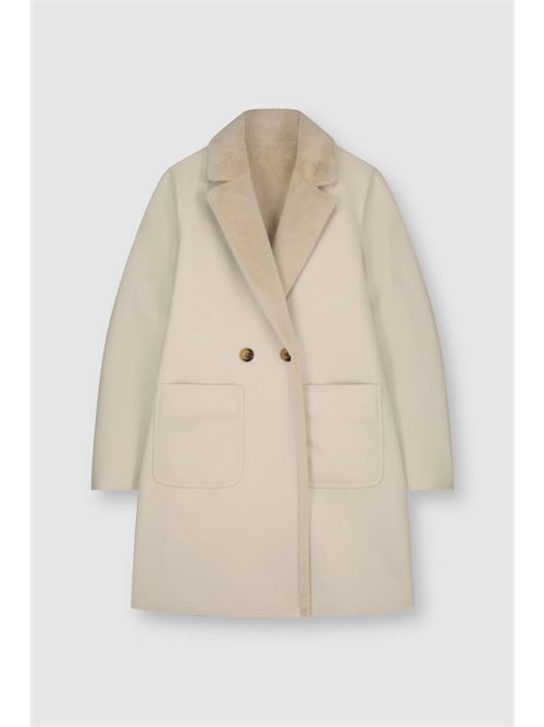 ivon cappotto doppiopetto reversibile RINO & PELLE | IVONE.7002310STONE